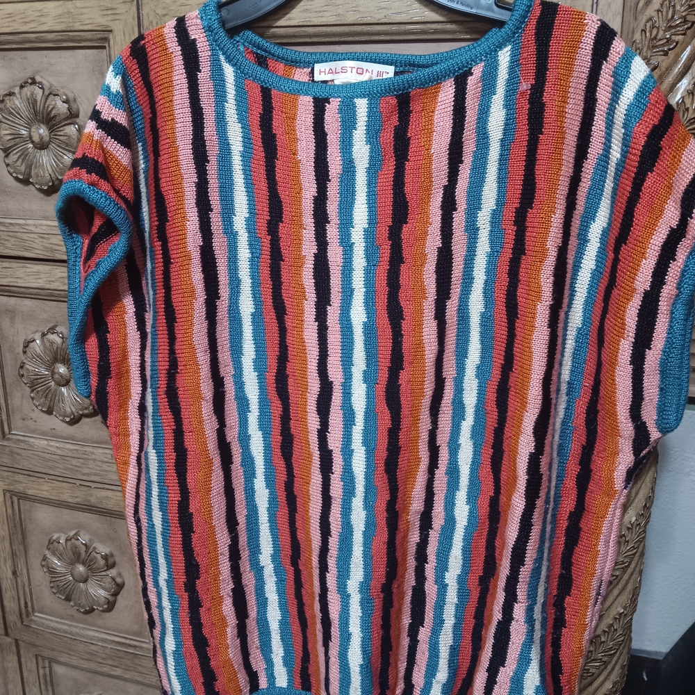Vintage Colorful Striped Knit Top